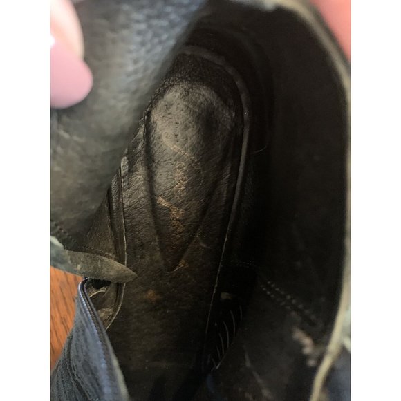 Free People Loveland Ankle Bootie Black Suede Braided Front Women's 37 7.5 7 - Picture 9 of 10